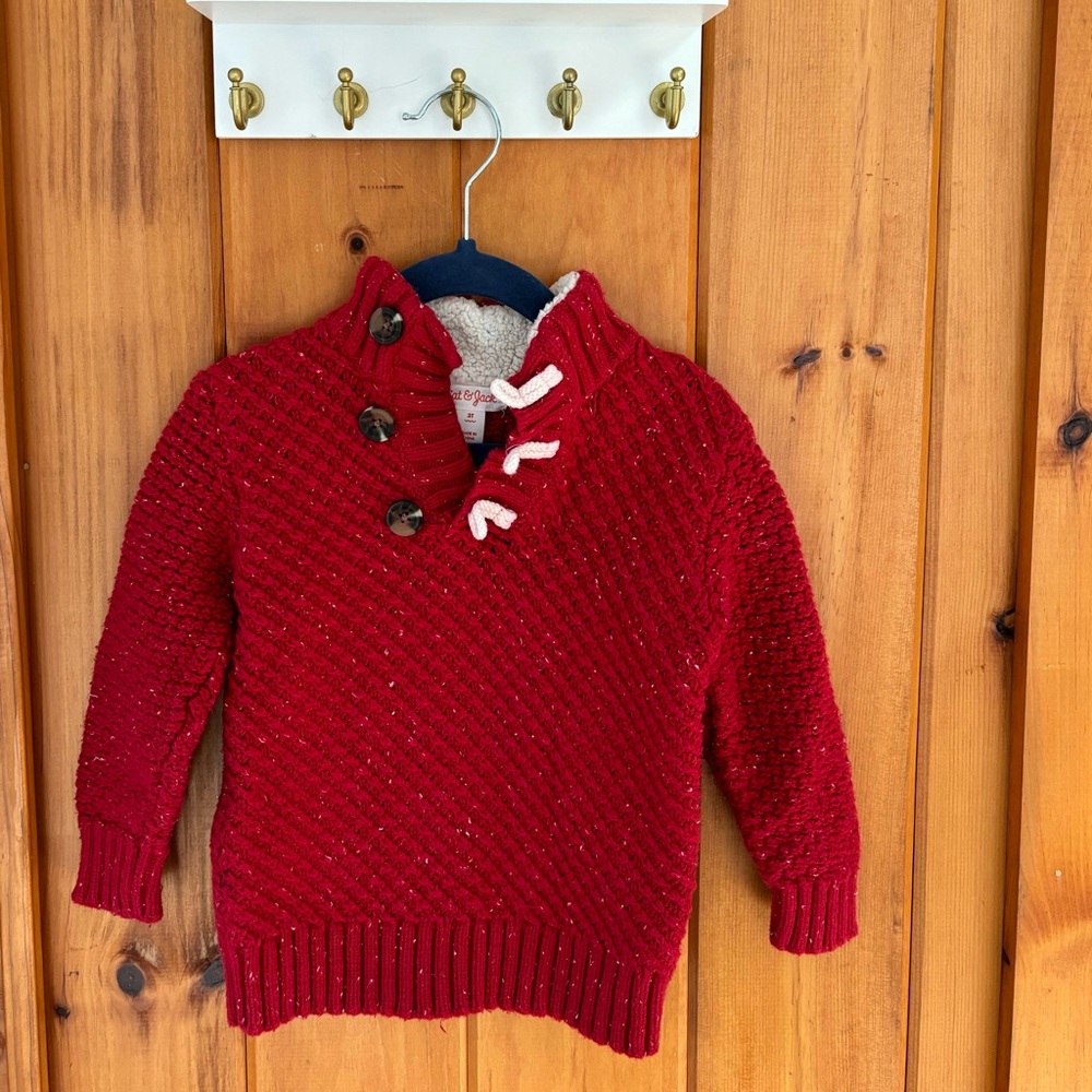 Cat and Jack chunky knit sweater Girls 3T